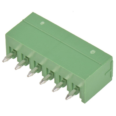 Wurth Elektronik 3.5mm Pitch 6 Way Pluggable Terminal Block, Header, Through Hole, Solder Termination