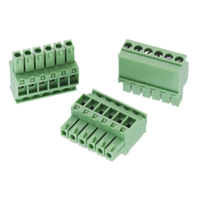Wurth Elektronik 3.5mm Pitch 6 Way Pluggable Terminal Block, Plug, Cable Mount, Screw Termination