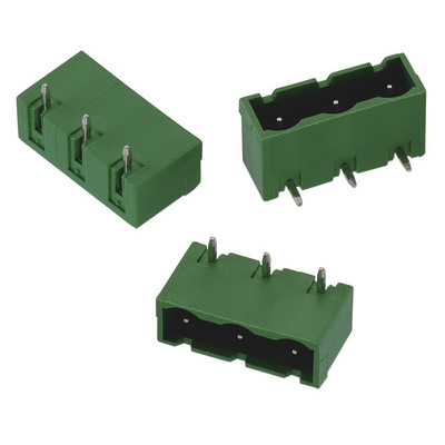 Wurth Elektronik 7.62mm Pitch 4 Way Pluggable Terminal Block, Header, Through Hole, Solder Termination