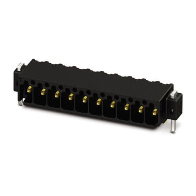 Phoenix Contact 2.54mm Pitch 9 Way Right Angle Pluggable Terminal Block, Header, Through Hole, Solder Termination