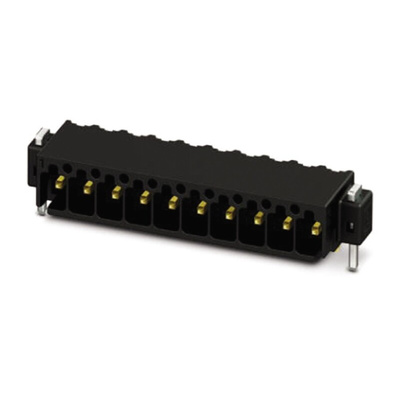 Phoenix Contact 2.54mm Pitch 16 Way Right Angle Pluggable Terminal Block, Header, Through Hole, Solder Termination