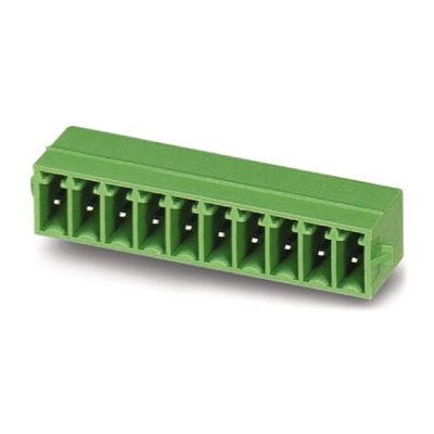 Phoenix Contact 3.5mm Pitch 12 Way Right Angle Pluggable Terminal Block, Header, Through Hole, Solder Termination