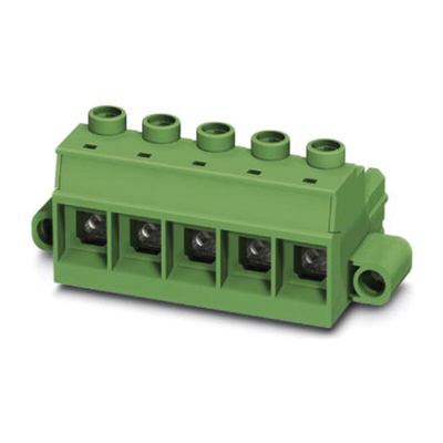 Phoenix Contact 15mm Pitch 5 Way Pluggable Terminal Block, Plug, Screw Termination