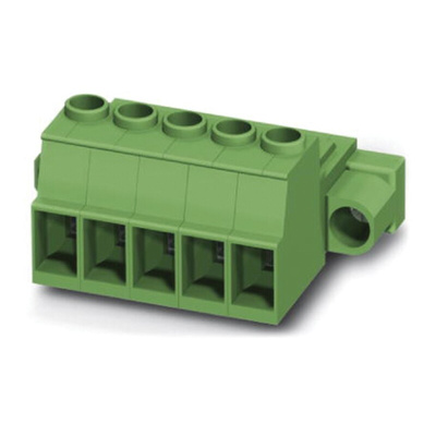 Phoenix Contact 7.62mm Pitch 2 Way Pluggable Terminal Block, Inverted Plug, Cable Mount, Screw Termination