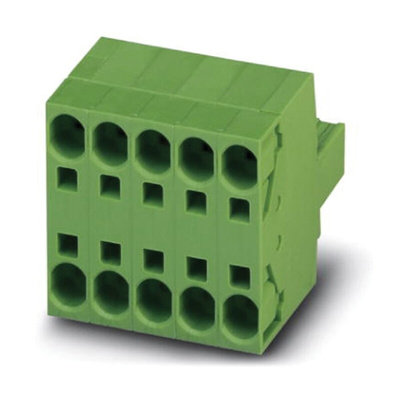 Phoenix Contact 7.62mm Pitch 5 Way Pluggable Terminal Block, Plug, Spring Cage Termination