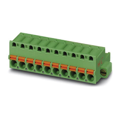 Phoenix Contact 5.08mm Pitch 9 Way Pluggable Terminal Block, Plug, Spring Cage Termination