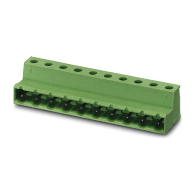 Phoenix Contact 7.62mm Pitch 11 Way Pluggable Terminal Block, Inverted Plug, Cable Mount, Screw Termination