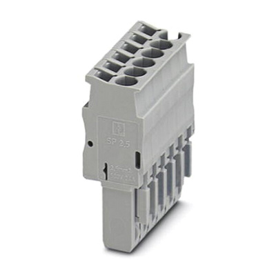 Phoenix Contact Pluggable Terminal Block, Plug, Spring Cage Termination