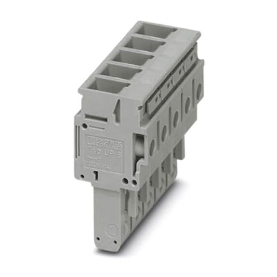 Phoenix Contact 5 Way Pluggable Terminal Block, Plug, Screw Termination