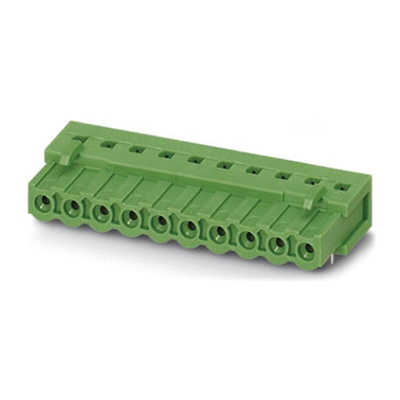 Phoenix Contact 5.08mm Pitch 12 Way Right Angle Pluggable Terminal Block, Inverted Header, Through Hole, Solder