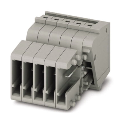 Phoenix Contact Pluggable Terminal Block, Receptacle, Push In Termination
