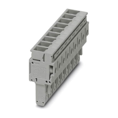 Phoenix Contact 8.2 mm Pitch 9 Way Pluggable Terminal Block, Plug, Screw Termination