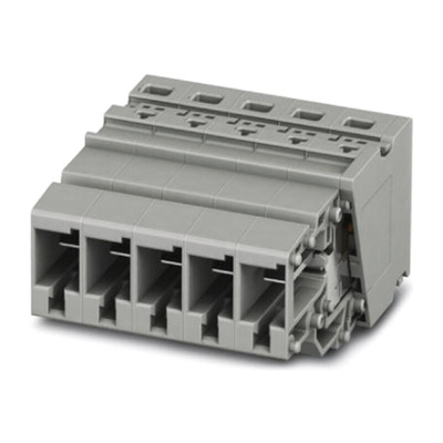 Phoenix Contact 8.2 mm Pitch Pluggable Terminal Block, Receptacle, Push In Termination