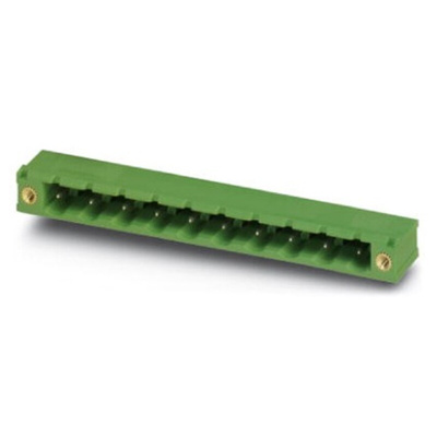 Phoenix Contact 7.62mm Pitch 11 Way Right Angle Pluggable Terminal Block, Header, Through Hole, Solder Termination