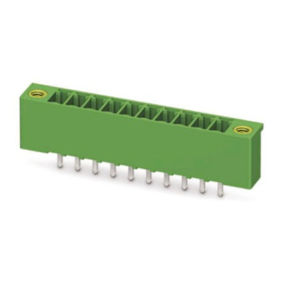 Phoenix Contact 3.5mm Pitch 10 Way Pluggable Terminal Block, Header, Solder Termination