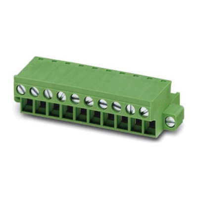 Phoenix Contact 5mm Pitch 17 Way Pluggable Terminal Block, Plug, Cable Mount, Screw Termination