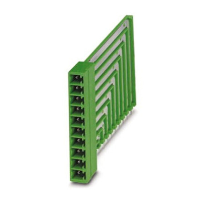 Phoenix Contact 7.62mm Pitch 12 Way Pluggable Terminal Block, Feed Through Header, Panel Mount, Spade Termination