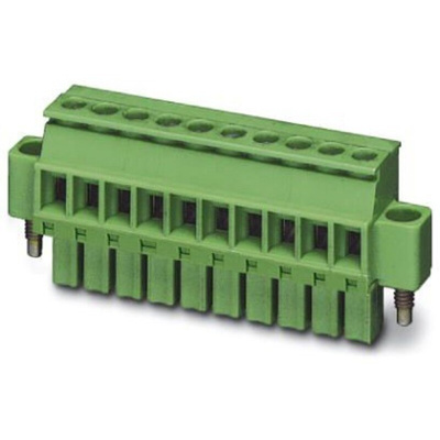 Phoenix Contact 3.5mm Pitch 11 Way Pluggable Terminal Block, Plug, Cable Mount, Screw Termination