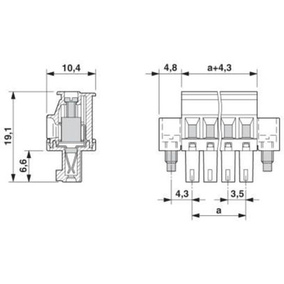Phoenix Contact 3.5mm Pitch 16 Way Pluggable Terminal Block, Plug, Cable Mount, Screw Termination