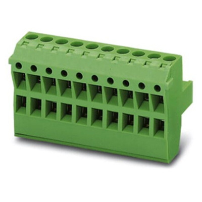 Phoenix Contact 5.08mm Pitch 3 Way Pluggable Terminal Block, Plug, Screw Termination