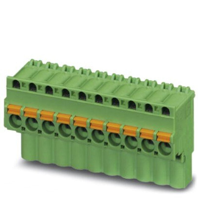 Phoenix Contact 5.08mm Pitch 6 Way Pluggable Terminal Block, Plug, Spring Cage Termination