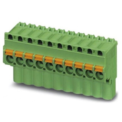Phoenix Contact 5.08mm Pitch 11 Way Pluggable Terminal Block, Plug, Spring Cage Termination