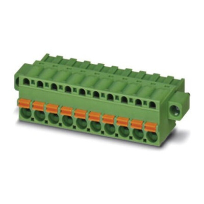 Phoenix Contact 5mm Pitch 17 Way Pluggable Terminal Block, Plug, Spring Cage Termination