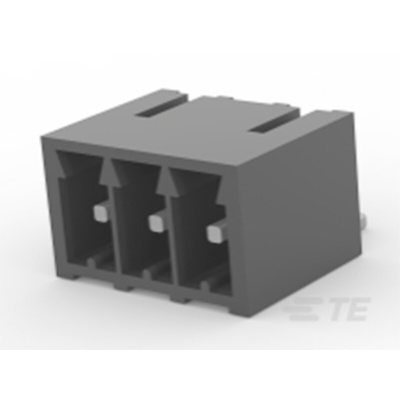 TE Connectivity 3.5mm Pitch 3 Way Right Angle Pluggable Terminal Block, Header, Surface Mount, Screw Termination