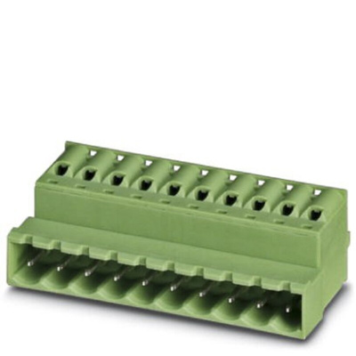 Phoenix Contact 5.08mm Pitch 2 Way Pluggable Terminal Block, Inverted Plug, Cable Mount, Spring Cage Termination