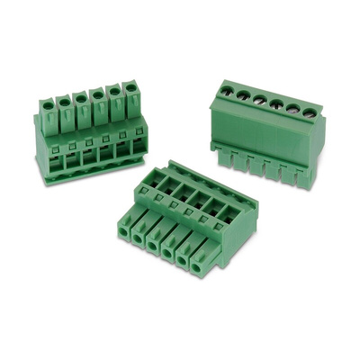 Wurth Elektronik 3.5mm Pitch 7 Way Horizontal Pluggable Terminal Block, Plug, Cable Mount, Solder Termination