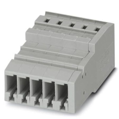 Phoenix Contact 6.2mm Pitch Pluggable Terminal Block, Receptacle, Spring Cage Termination