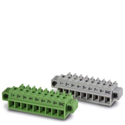 Phoenix Contact 9 Way Pluggable Terminal Block, Plug Kit, Surface Mount