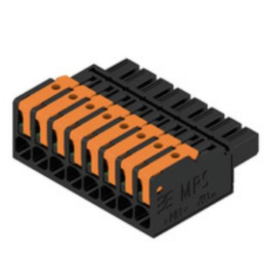 Weidmuller 5mm Pitch 8 Way Pluggable Terminal Block, Plug, PCB Mount