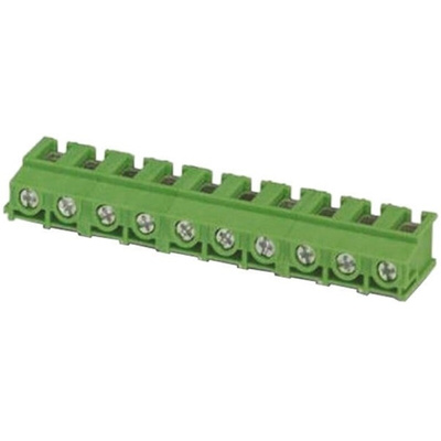 Phoenix Contact 3.5mm Pitch 4 Way Pluggable Terminal Block, Plug, Through Hole, Screw Termination