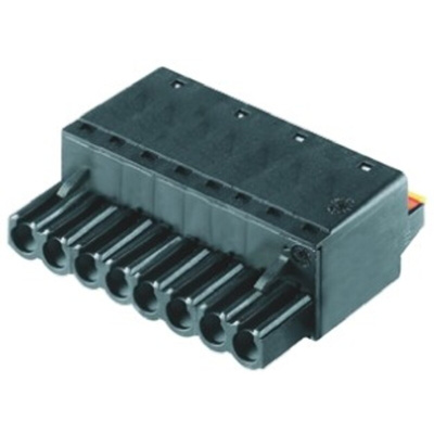Weidmuller 5.08mm Pitch 3 Way Pluggable Terminal Block, Plug, Cable Mount, Screw Termination