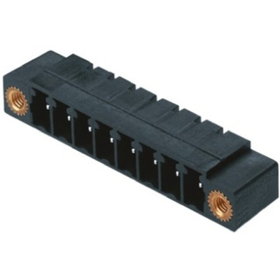 Weidmuller 3.81mm Pitch 8 Way Right Angle Pluggable Terminal Block, Header, Through Hole, Solder Termination
