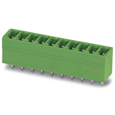 Phoenix Contact 3.81mm Pitch 11 Way Right Angle Pluggable Terminal Block, Header, Through Hole, Solder Termination