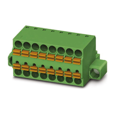 Phoenix Contact 3.5mm Pitch 6 Way Pluggable Terminal Block, Plug, Cable Mount, Spring Cage Termination