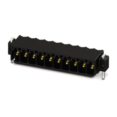 Phoenix Contact 2.54mm Pitch 4 Way Right Angle Pluggable Terminal Block, Header, Through Hole, Solder Termination