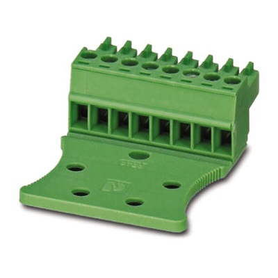 Phoenix Contact 3.5mm Pitch 8 Way Pluggable Terminal Block, Plug, Cable Mount, Screw Termination