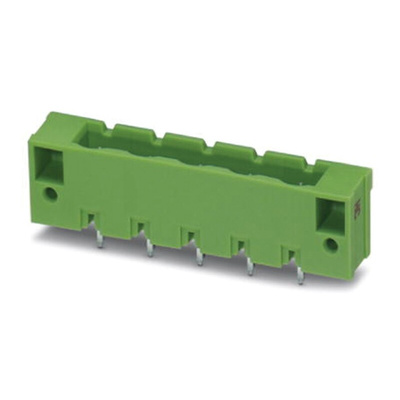 Phoenix Contact 7.62mm Pitch 4 Way Pluggable Terminal Block, Header, Through Hole, Solder Termination