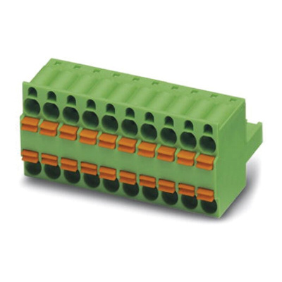 Phoenix Contact 5.08mm Pitch 8 Way Pluggable Terminal Block, Plug, Spring Cage Termination
