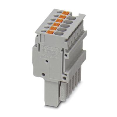 Phoenix Contact Pluggable Terminal Block, Plug, Push In Termination