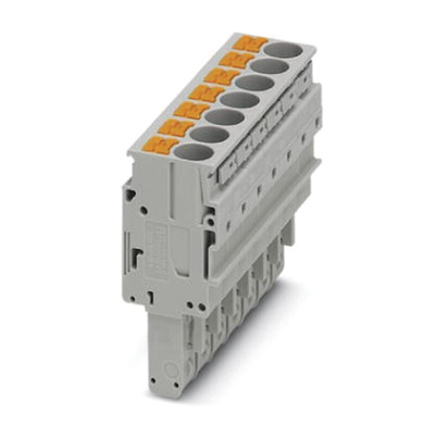 Phoenix Contact 8.2 mm Pitch Pluggable Terminal Block, Plug, Push In Termination