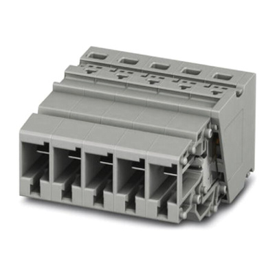 Phoenix Contact 8.2 mm Pitch Pluggable Terminal Block, Receptacle, Push In Termination
