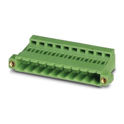 Phoenix Contact 5.08mm Pitch 20 Way Pluggable Terminal Block, Inverted Plug, Cable Mount, Crimp Termination