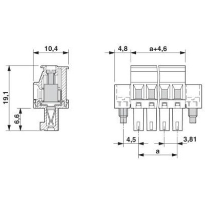 Phoenix Contact 3.81mm Pitch 9 Way Pluggable Terminal Block, Plug, Cable Mount, Screw Termination