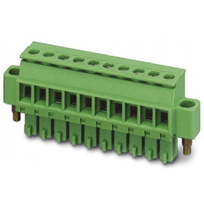 Phoenix Contact 3.81mm Pitch 11 Way Pluggable Terminal Block, Plug, Cable Mount, Screw Termination