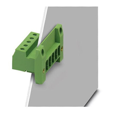 Phoenix Contact 7.62mm Pitch 9 Way Pluggable Terminal Block, Feed Through Header, Cable Mount, Panel Mount, Solder