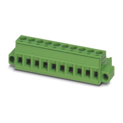 Phoenix Contact 5.08mm Pitch 4 Way Pluggable Terminal Block, Plug, Screw Termination